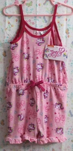 JoJo Siwa *NWT* Girls 6X Pink Bows Unicorn One Piece Romper - Picture 1 of 3