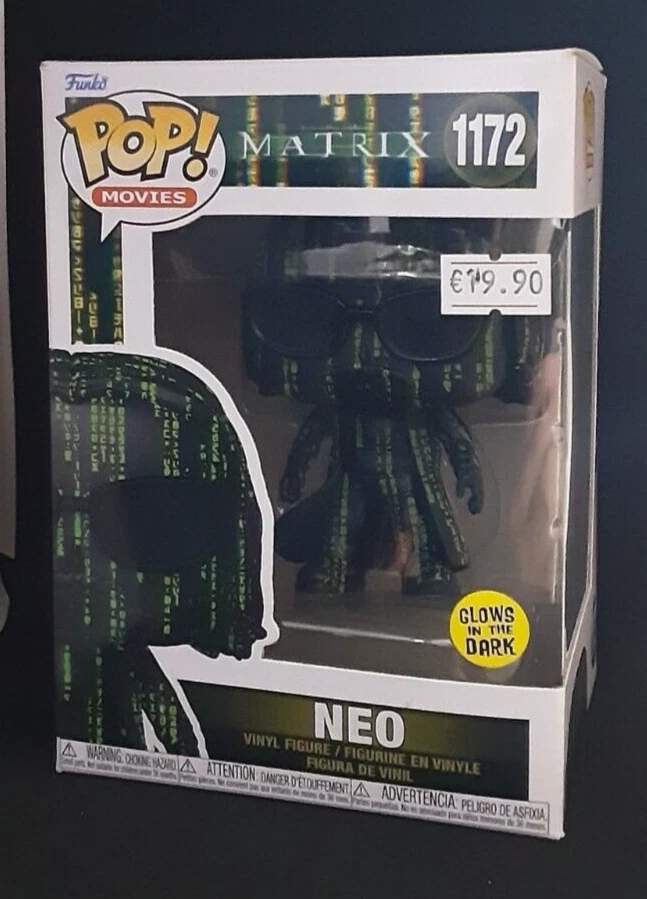 FUNKO POP! MOVIES NEO MATRIX 1172 GLOWS IN THE DARK WARNER BROS WB - Immagine 1 di 4
