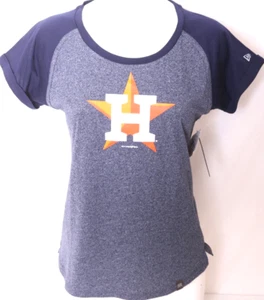 NEW Houston Astros MLB Heritage Blend Short Sleeve Scoop Neck Tee Shirt Womens S - Picture 1 of 9