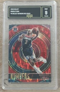 Bradley Beal 2020-21 Select Numbers Red GMA 9 - Picture 1 of 1