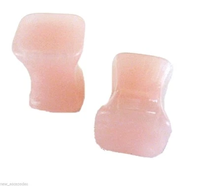 PAR-Cuadrado Perla Rosa Acrílico Doble Acampanado Tapones para los Oídos Calibre 04mm/6  Foto 1 de 3