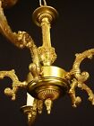 francuski żyrandol lampa sufitowa mosiądz kryształ odnowiony