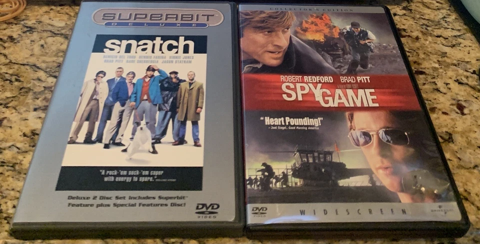 Snatch / Spy Game (2 DVD Lot) Brad Pitt, Robert Redford *VG* - Image 1 of 1