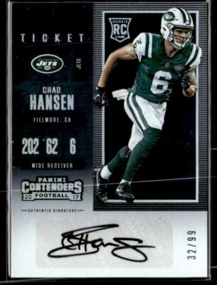 L8,558 - 2017 Panini Contenders Playoff Ticket #152 Chad Hansen Auto /99 - Image 1 of 2