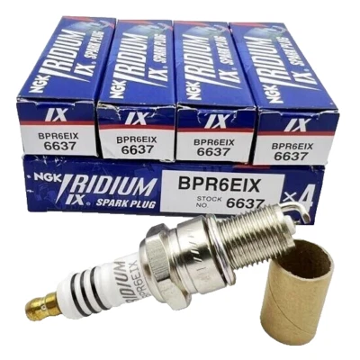 Velas de ignição BPR6EIX Tune Up Gap 0,8 mm para 4 peças NGK Iridium IX 6637 BPR6EIX - Imagem 1 de 4