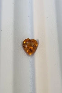 Loose Natural Citrine Heart Cut Faceted Gemstone 6x6x4mm 0.62ct - Picture 1 of 1