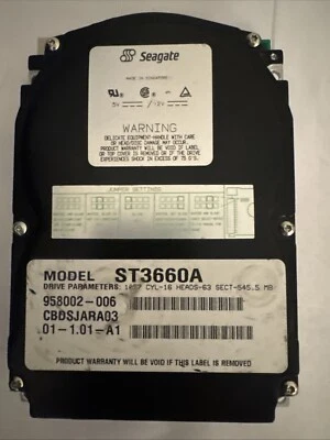 VINTAGE Seagate ST3660A 545.5MB / 958002-006 / CBDSJARA03 - Image 1 of 2