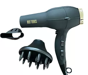 HOT TOOLS Salon Turbo Hair Dryer with Concentrator & Diffuser £27.95 in Black - Picture 1 of 1