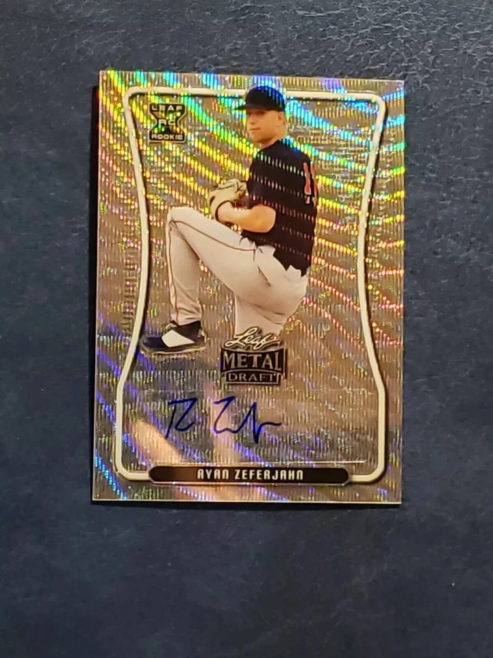 Ryan Zeferjahn XRC 2020 Leaf Metal Draft BA-RZ1 SILVER WAVE AUTO  - Image 1 of 1