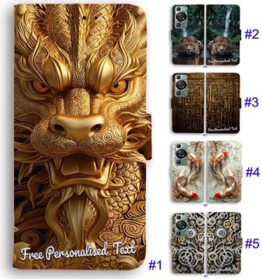 Capa telefone texto personalizada para Huawei P Series - P60/50/40/30/20/10/9/8 - Imagem 1 de 4