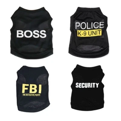 BBF Dog Black Pet Puppy T-Shirt Clothes Coat Apparel Costumes Warmer Summer Top Vest