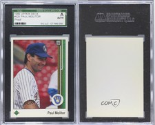 1989 Upper Deck Blank Back Paul Molitor #525 SGC Authentic HOF