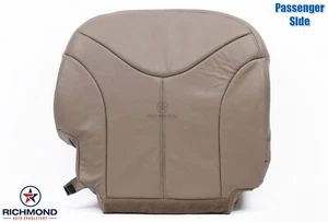 99-02 GMC Sierra 1500 2500 3500 SLT-Pasajero Parte inferior lateral CUERO Cubierta de asiento Bronceado - Imagen 1 de 13