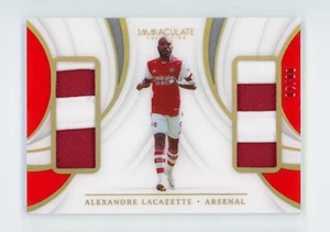 2021 Alexandre Lacazette Panini Immaculate Gold Arsenal Jersey Patch Card 8/10 - Picture 1 of 3