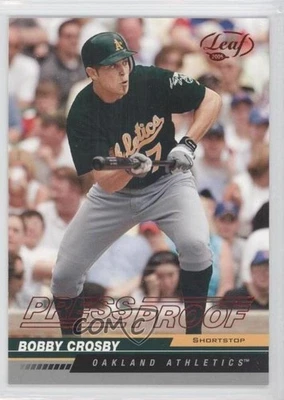 2005 Leaf Red Press Proof Bobby Crosby #144 - Image 1 of 2