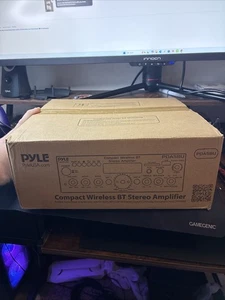 Pyle Compact Bluetooth Stereo Amplifier-Home Desktop Stereo Receiver System - Picture 1 of 2