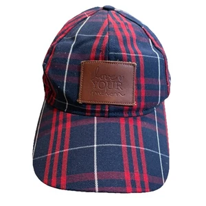 Cappello da baseball Love Your Melon rosso blu a quadri made in USA berretto strapback - Foto 1 di 7