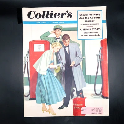 Colliers Magazine May 9 1953 Herbert Harrington Cover Military Article Vintage - Image 1 of 4