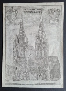Antique (1655) print - Lichfield Cathedral - Samuel Kirke - Church History - Picture 1 of 7