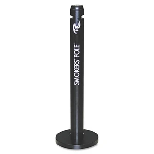 Rubbermaid Commercial R1BK 4 in. x 41 in. 0.9 gal. Round Smoker's Pole - BK New - Picture 1 of 1