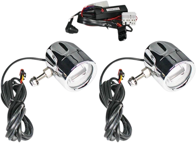 Luces antiniebla cromadas Custom Dynamics 99-13 Harley Touring Softail Sportster Foto 1 de 2