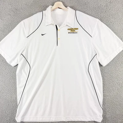 Camisa de fútbol del estado de los Apalaches para hombre XXL blanca Nike polo lateral NCAA Boone Foto 1 de 4