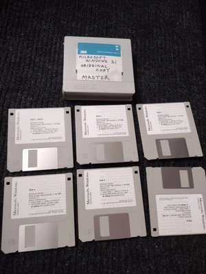Microsoft Windows 3.1 on 3.5" 1.44MB 6 Floppy Disks Install Setup  - Image 1 of 4
