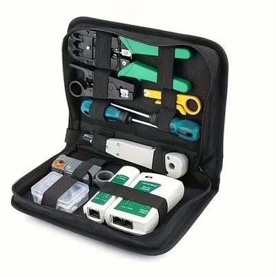 Network Tool Kit - RJ45 Crimper, Tester & Strippers for Ethernet Cable Work - Image 1 of 4