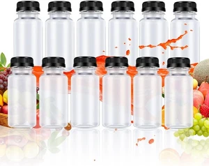 12 botellas de plastico para jugo receiveres de bebidas reutilizables leche - Bild 1 von 6