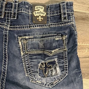 Rock Revival Men’s Jeans Size 40x 32 Oscar Straight Country Western Rock - Picture 1 of 13