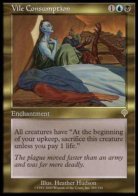 Vile Consumption Invasion Magic mtg Heavy Play, English x1 - Image 1 of 1