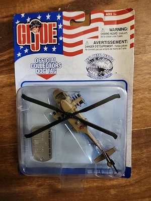 🪖G.I. Joe UH-60A Desert Hawk Helicopter w/Dog Tag 2002 Diecast official - Image 1 of 3