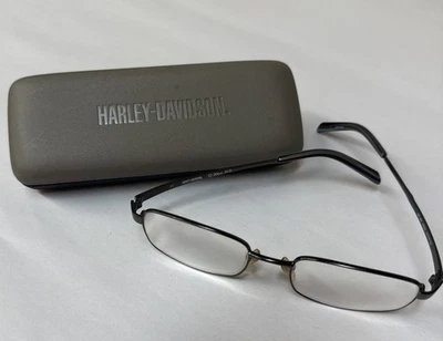 Gafas rectangulares Harley Davidson de metal marrón HD 303 SBRN 54 19 145 con estuche Foto 1 de 4