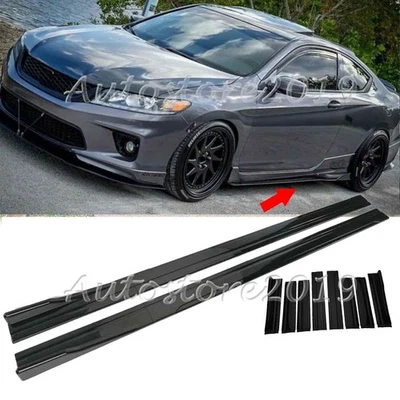 For Honda Accord 2000-2021 Glossy Black Side Skirt Splitter Spoiler Panel Lip Foto 1 de 4
