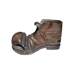 Antique Hand Carved Wooden Shoe - Picture 1 of 13