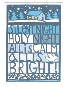 SILENT NIGHT CHURCH Paper Magic Group Christmas Greeting Card w/ Envelope MG56 - Picture 1 of 3