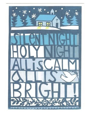 SILENT NIGHT CHURCH Paper Magic Group Christmas Greeting Card w/ Envelope MG56 - Image 1 of 3