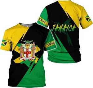 Personalized Jamaica Shirts Men and Women, Jamaican Flag Clothes, Jamaican Vacat - Picture 1 of 4