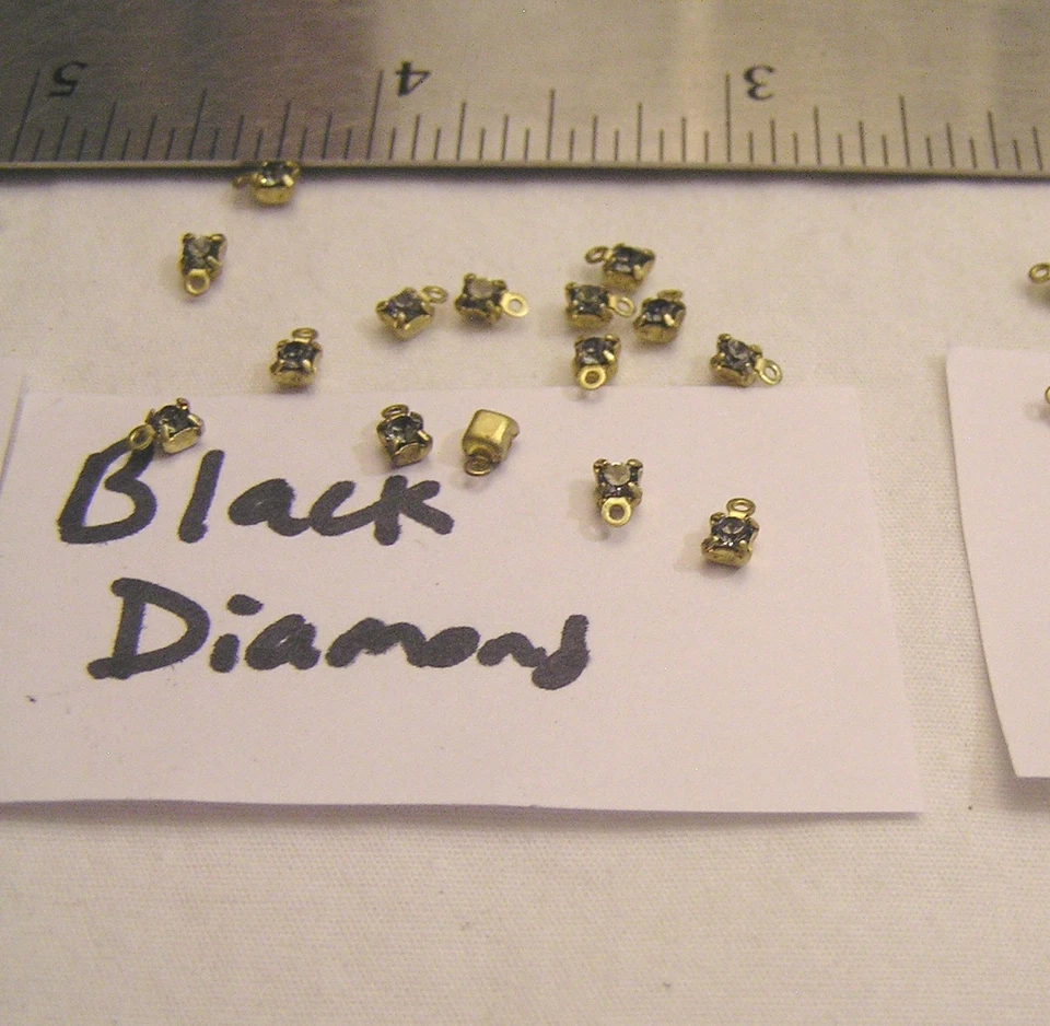 16 De Colección 3mm 1 Lazo Gota Rnd Swarovski Diamantes de Imitación Cuadrados Latón Conjunto de Joyería 603 Foto 1 de 1