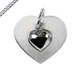 Anhänger Herz mit Kette und Gravur auch Tierkreiszeichen 925 Silber Sternzeichen - Picture 1 of 7