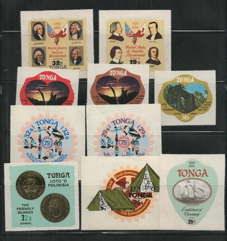 Stamps Tonga, lot of adhesives stamps MNH Cover