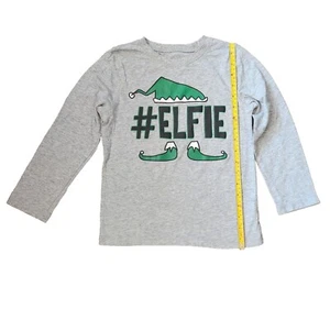 Okie Dokie Long Sleeve #Elfie T-shirt Boys Sz 7 Christmas Holiday Elf - Picture 1 of 2