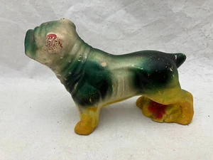 Small Antique Chalkware / Plaster Carnival Dog 6.5" Long ENGLISH BULL DOG? - Picture 1 of 7