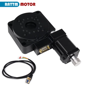 360° Worm Electric Optical Rotating Machine 100mm Platform Motorized Stage 1/180 - Picture 1 of 8