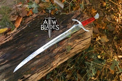 Rueda del Tiempo Réplica Espada Hecha a Mano Acero Inoxidable Garza Marca WOT Utilería Espada Foto 1 de 4