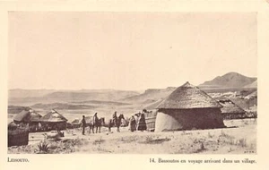 Lesotho - Traveling Basothos arriving in a village - Publ. Society of Evangelica - Picture 1 of 2