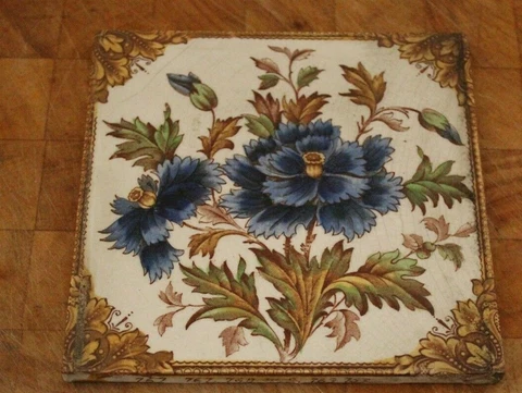 aesthetic english colourful antique bouquet flowers TILE Cover