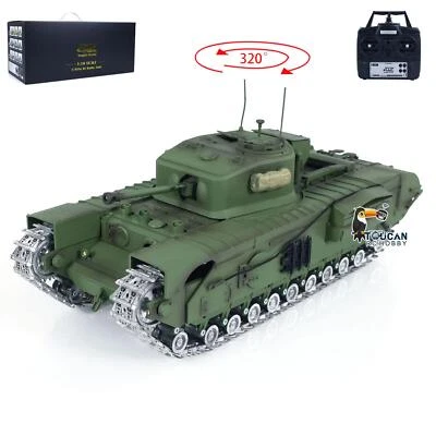 TD 1/16 RC Military Tank Churchill Mk.VII Metal Tracks Infrared Battle Tank RTR - Image 1 of 4