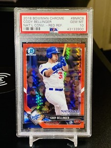2018 Bowman Chrome Cody Bellinger Red Refractor /5 PSA 10 Dodgers POP 1 SSP RC