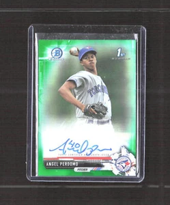 2017 Bowman #CPA-AP Angel Perdomo Chrome Prospect Autographs Green - Picture 1 of 2